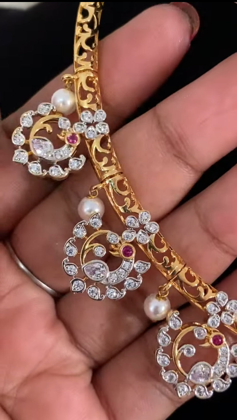 AD Kante Necklace With Earrings | Indian Jewelry In USA | Gift Idea