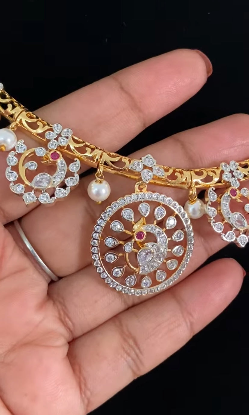 AD Kante Necklace With Earrings | Indian Jewelry In USA | Gift Idea