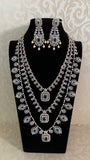 AD 3Layer Necklace With Earrings | Indian Bridal Jewelry In USA