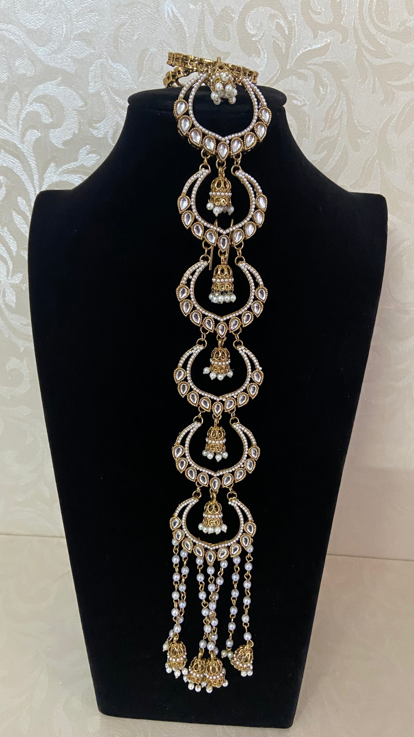 Kundan Pearl Choti | Hair Accessories | Traditional Indian Jewelry