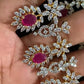 AD Ruby 2 Layer Bridal Necklace Set | Latest Indian Jewelry