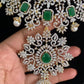 AD Emerald Bridal Necklace Set | Latest Indian Jewelry