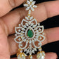 AD Emerald Bridal Necklace Set | Latest Indian Jewelry
