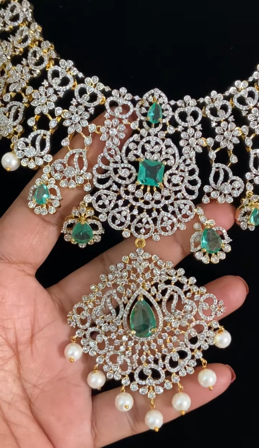 AD Bridal Necklace Set | Latest Jewelry