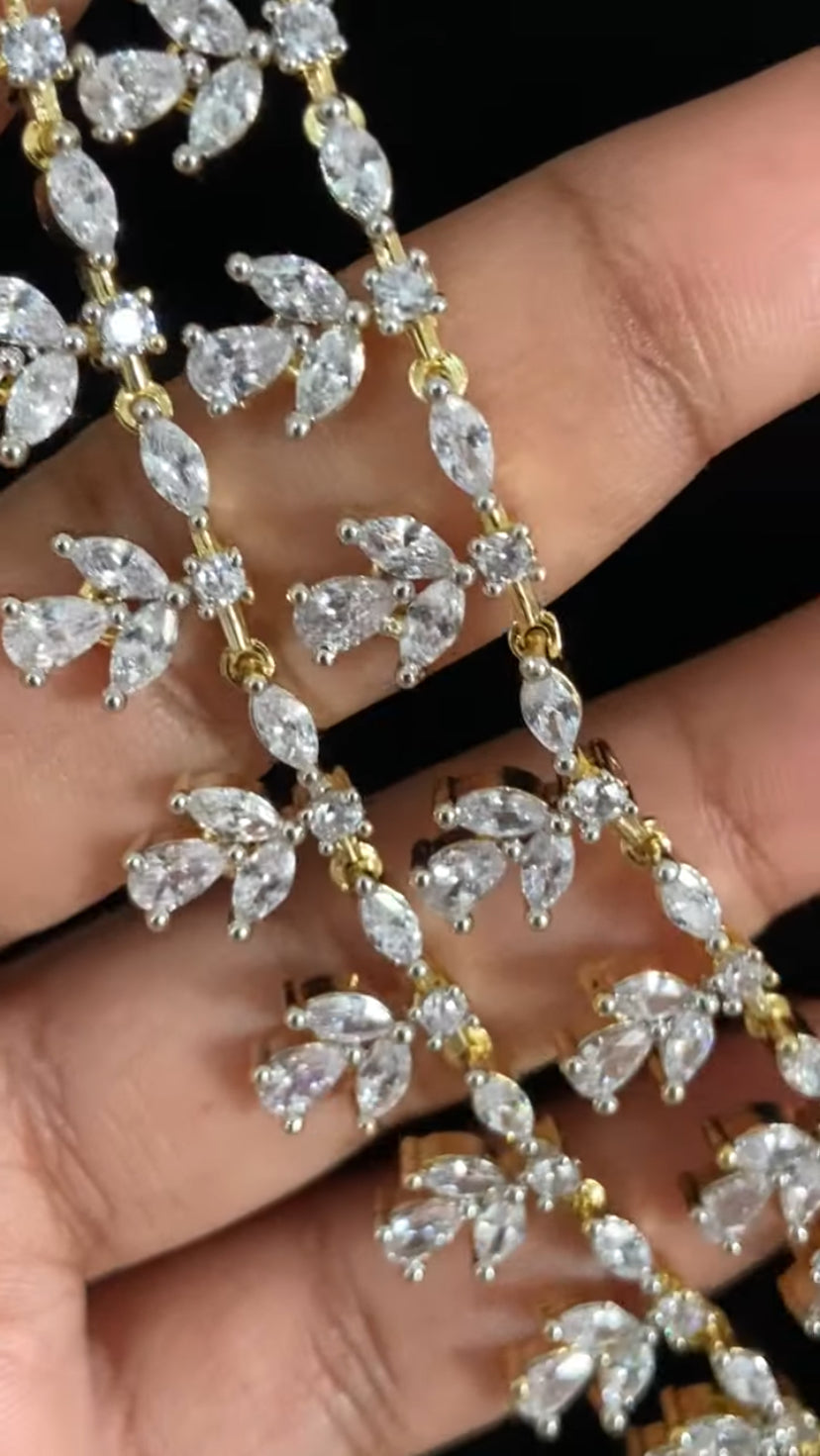 Beautiful AD Necklace With Earrings | Latest Necklace | Gift Idea