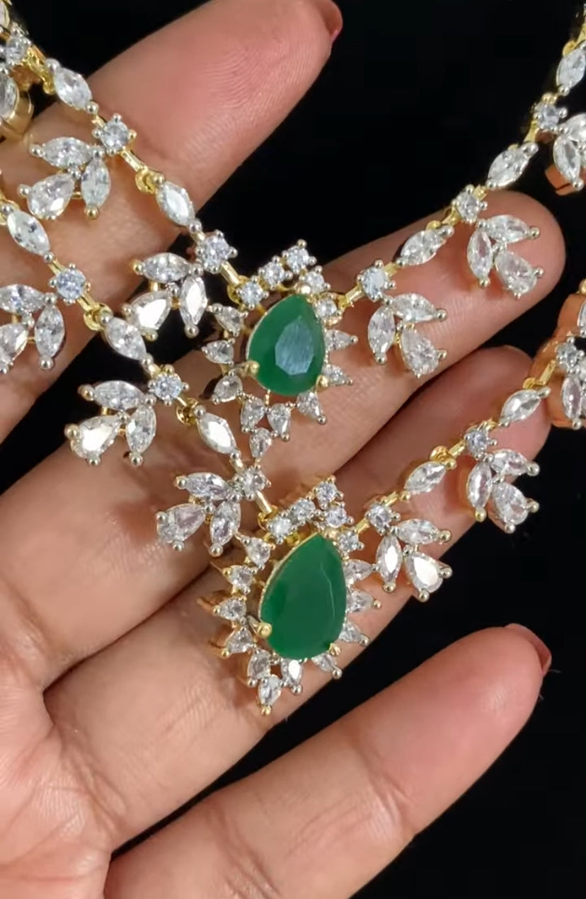 Beautiful AD Necklace With Earrings | Latest Necklace | Gift Idea
