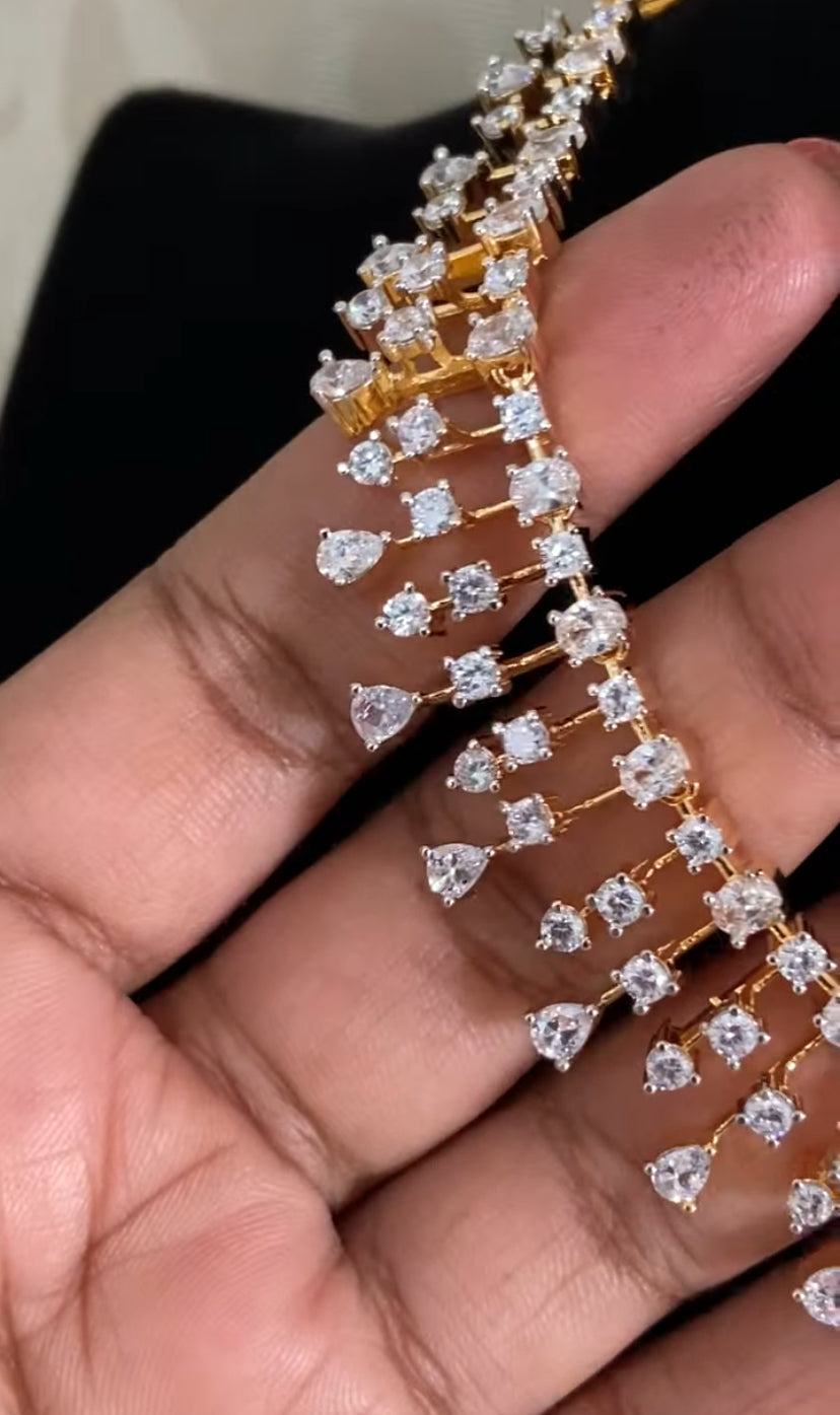 AD Simple Necklace Set | Indian Jewelry In USA