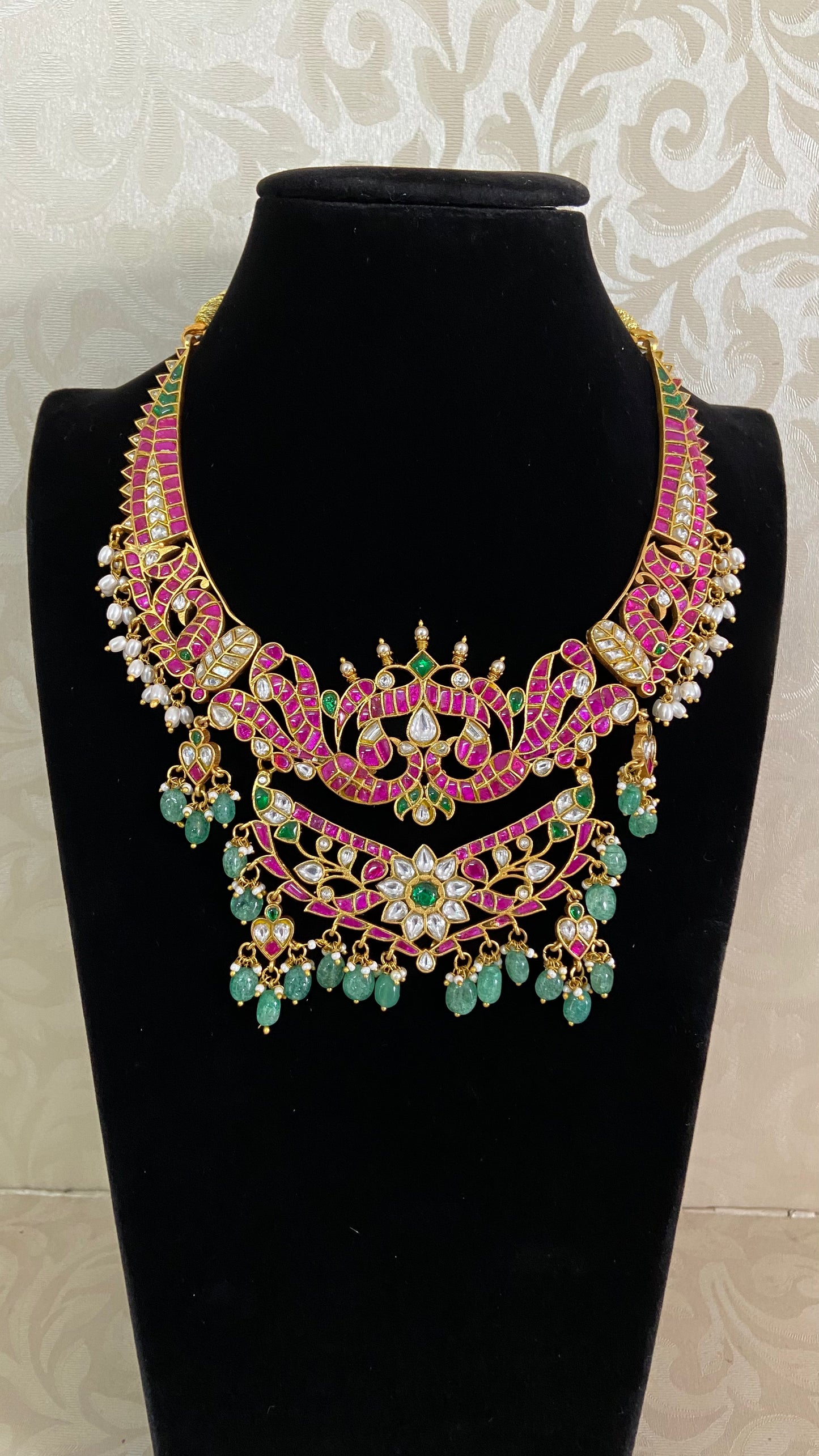 4 in 1 Jadau Kundan Necklace | Traditional Indian Necklace In USA
