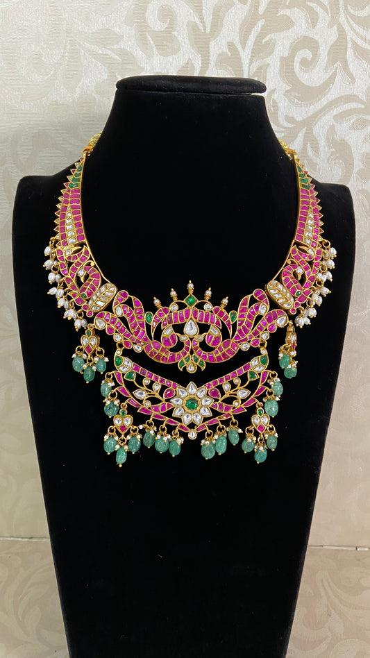 4 in 1 Jadau Kundan Necklace | Traditional Indian Necklace In USA