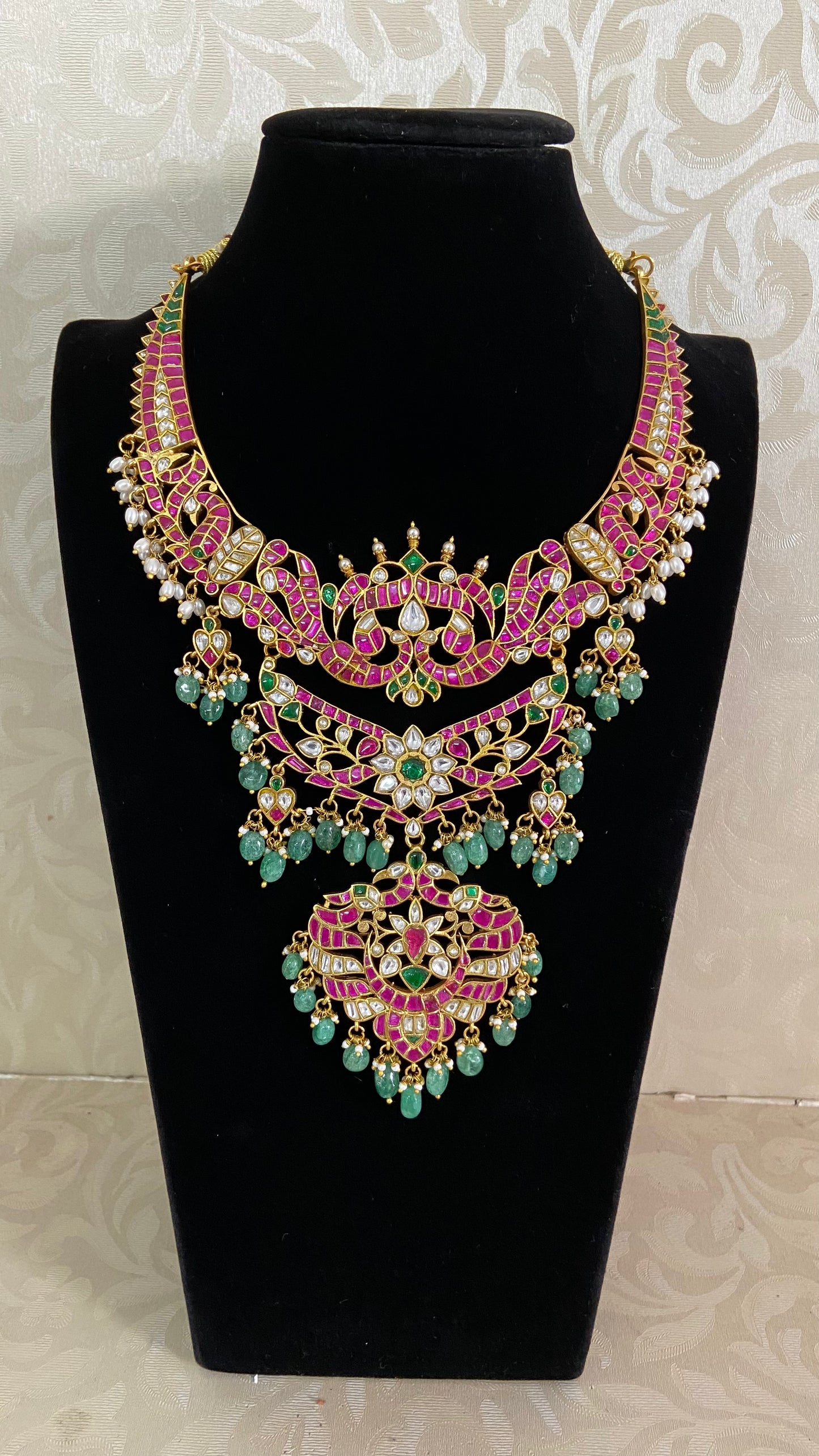 4 in 1 Jadau Kundan Necklace | Traditional Indian Necklace In USA