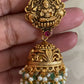 Antique Temple Necklace With Jumkis | Indian traditional Jewelry