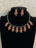 Kemp Mango Pendants Beads Necklace Set | Indian Jewelry In USA