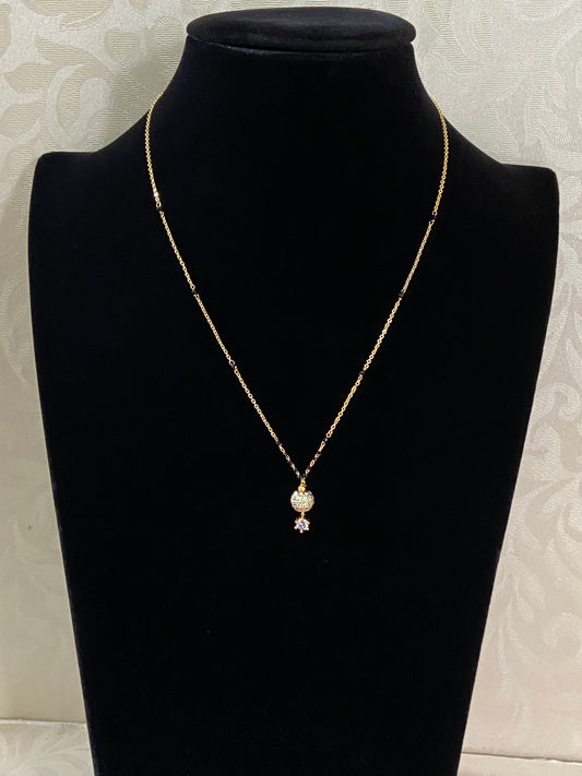 Simple Black Beads Necklace | Traditional Mangalasutra