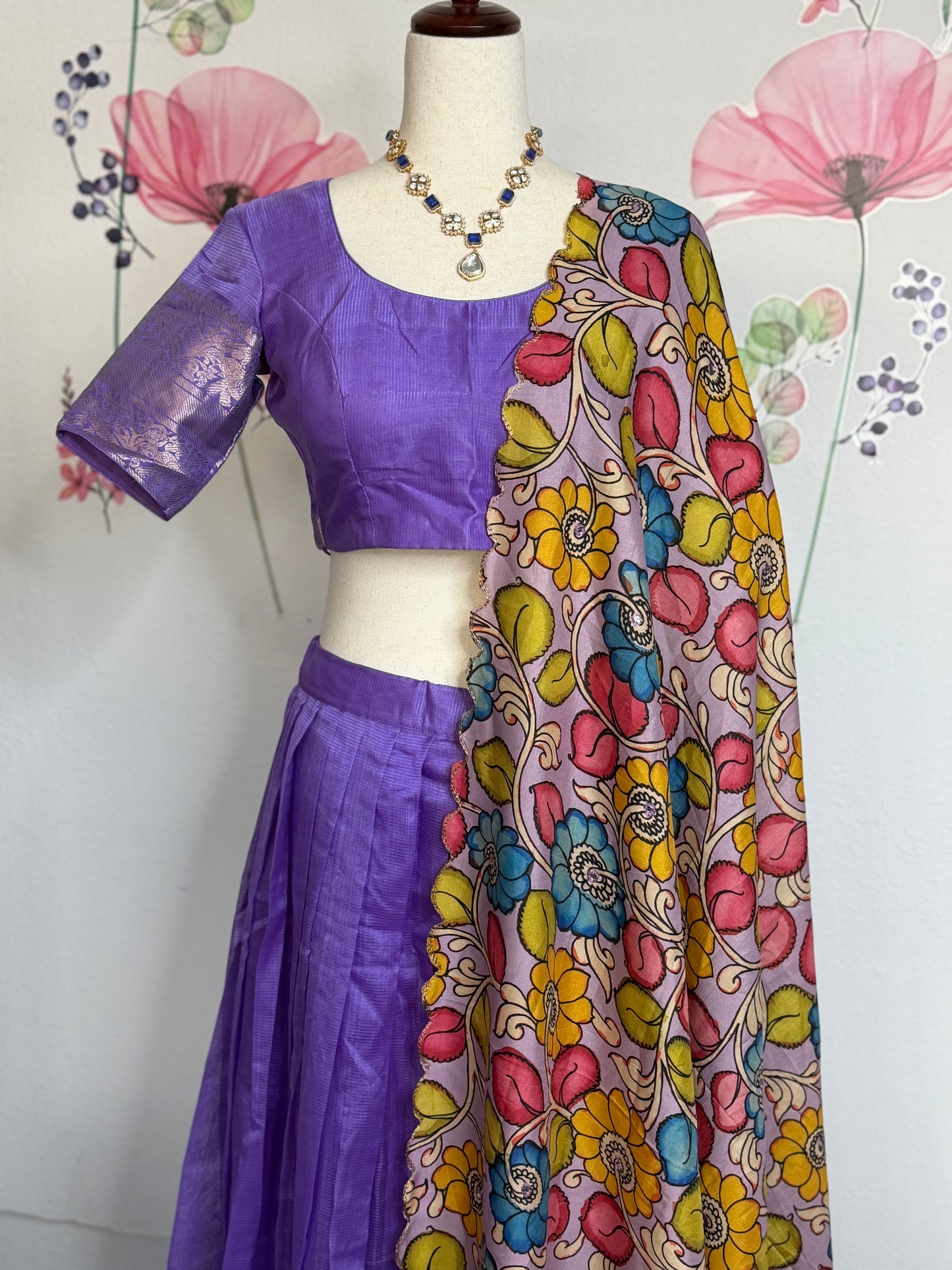 Teens Traditional Managalgiri Pattu lehanga | Langa voni | Teens ethnic wear