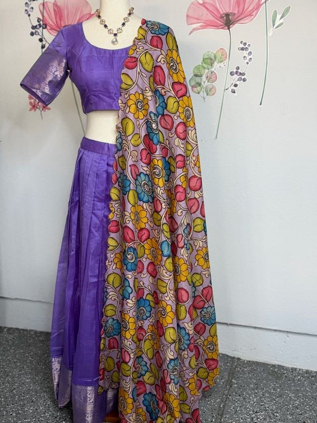 Teens Traditional Managalgiri Pattu lehanga | Langa voni | Teens ethnic wear