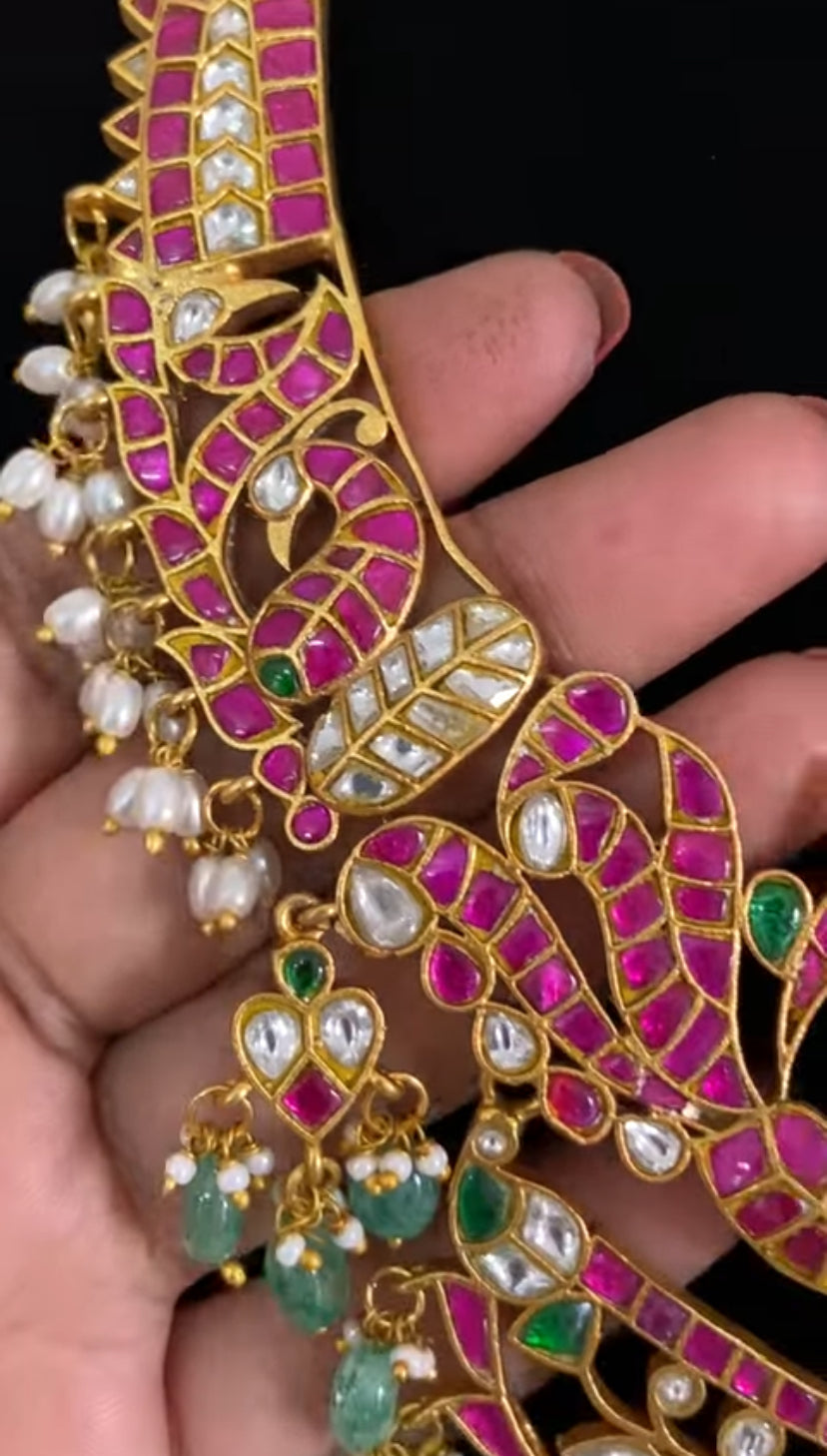 4 in 1 Jadau Kundan Necklace | Traditional Indian Necklace In USA