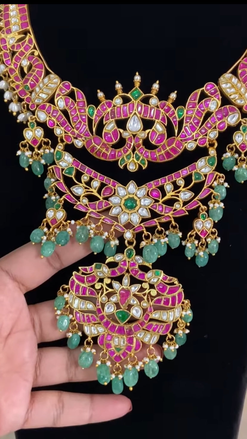 4 in 1 Jadau Kundan Necklace | Traditional Indian Necklace In USA