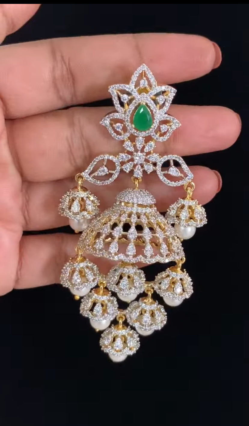 AD Beautiful Jumki Earrings | Indian  Bridal Jewelry