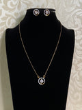 AD Simple Mangalasutra  With Studs | Black Beads Necklace