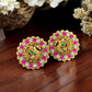 XL size Antique Kundan Peacock Studs | Indian Earrings
