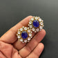 Moissanite Kundan Studs | Indian Earrings