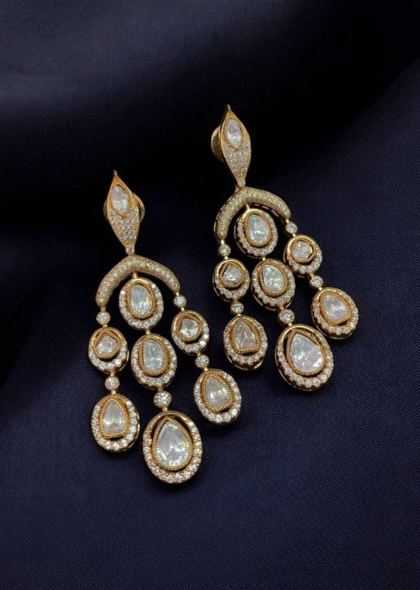 Moissanite Earrings | Indian Jewelry | Gift Idea