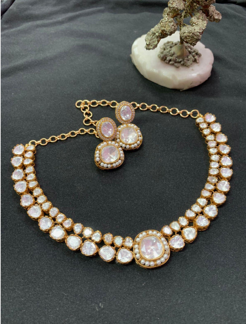 Premium Moissanite Necklace With Earrings | Indian Jewelry In USA