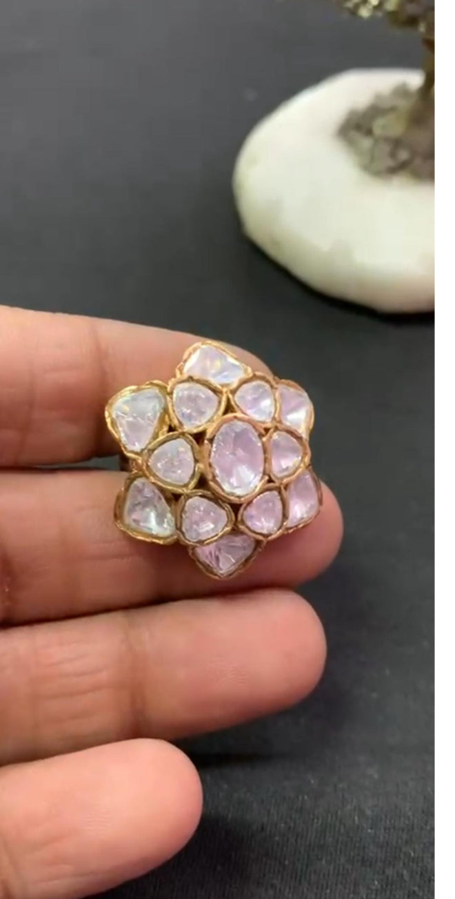 Polki Kundan Finger Ring | Indian Fingers Ring