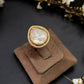 AD Polki  Drop Finger Ring |  Adjustble Finger Ring