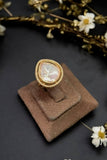 AD Polki  Drop Finger Ring |  Adjustble Finger Ring