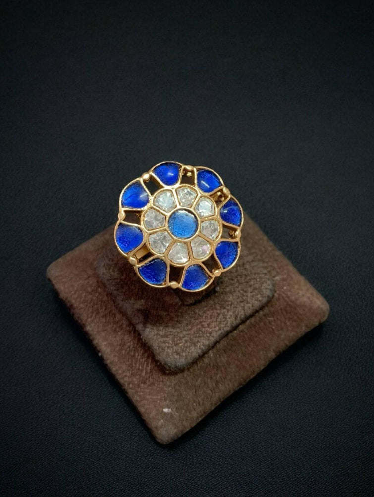Kundan Finger Ring | Adjustble Finger Ring