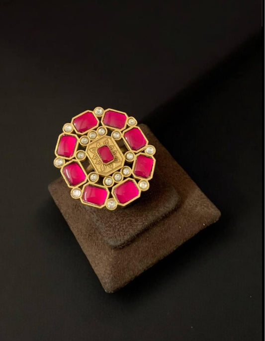 Jadau Kundan Finger Ring | Traditional Finger Ring | Gift Idea