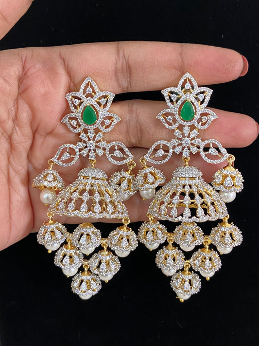 AD Beautiful Jumki Earrings | Indian  Bridal Jewelry
