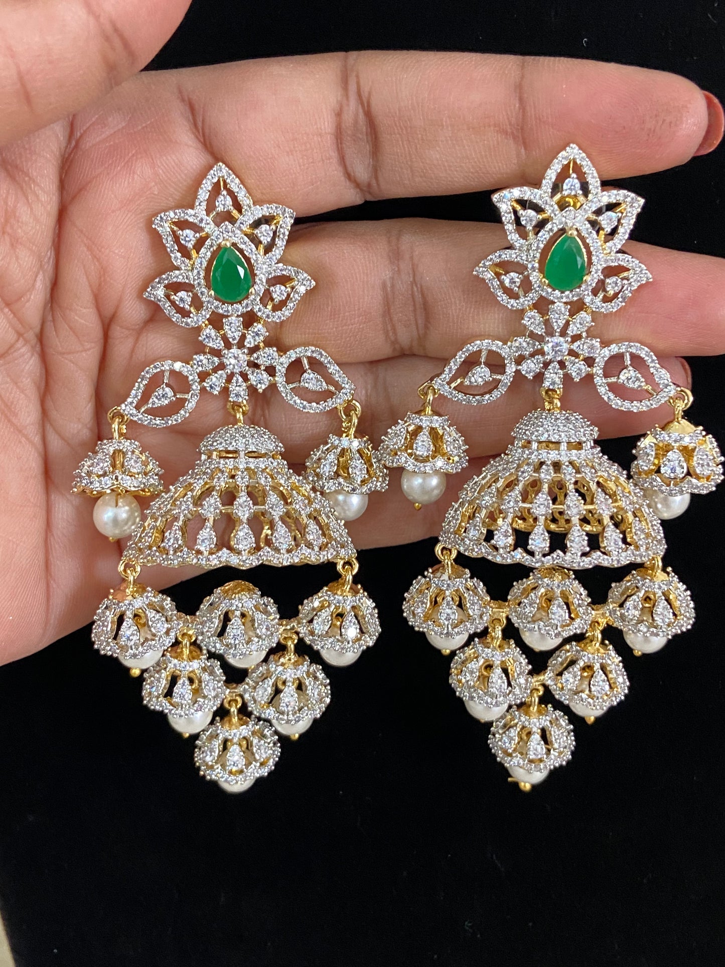 AD Beautiful Jumki Earrings | Indian  Bridal Jewelry