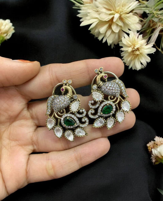 AD Peacock Studs | Indian Jewelry In USA