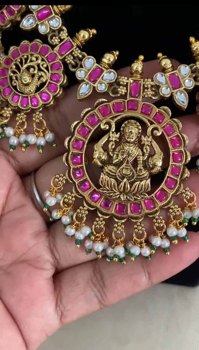 Kundan Bottumala Guttapusalu Necklace Set | Indian Bridal Jewelry