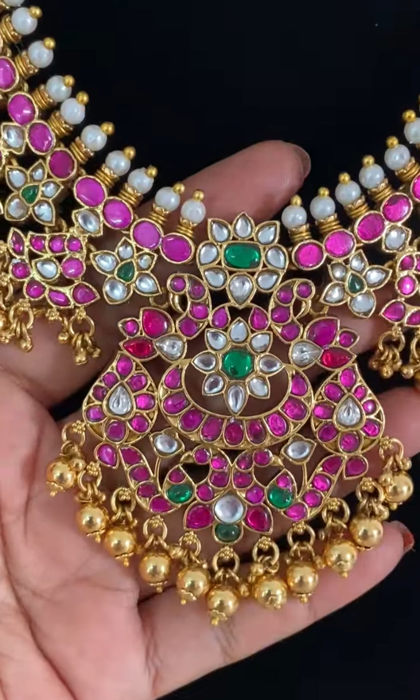 Kundan Necklace With jumkis | Traditional indian Jewelry