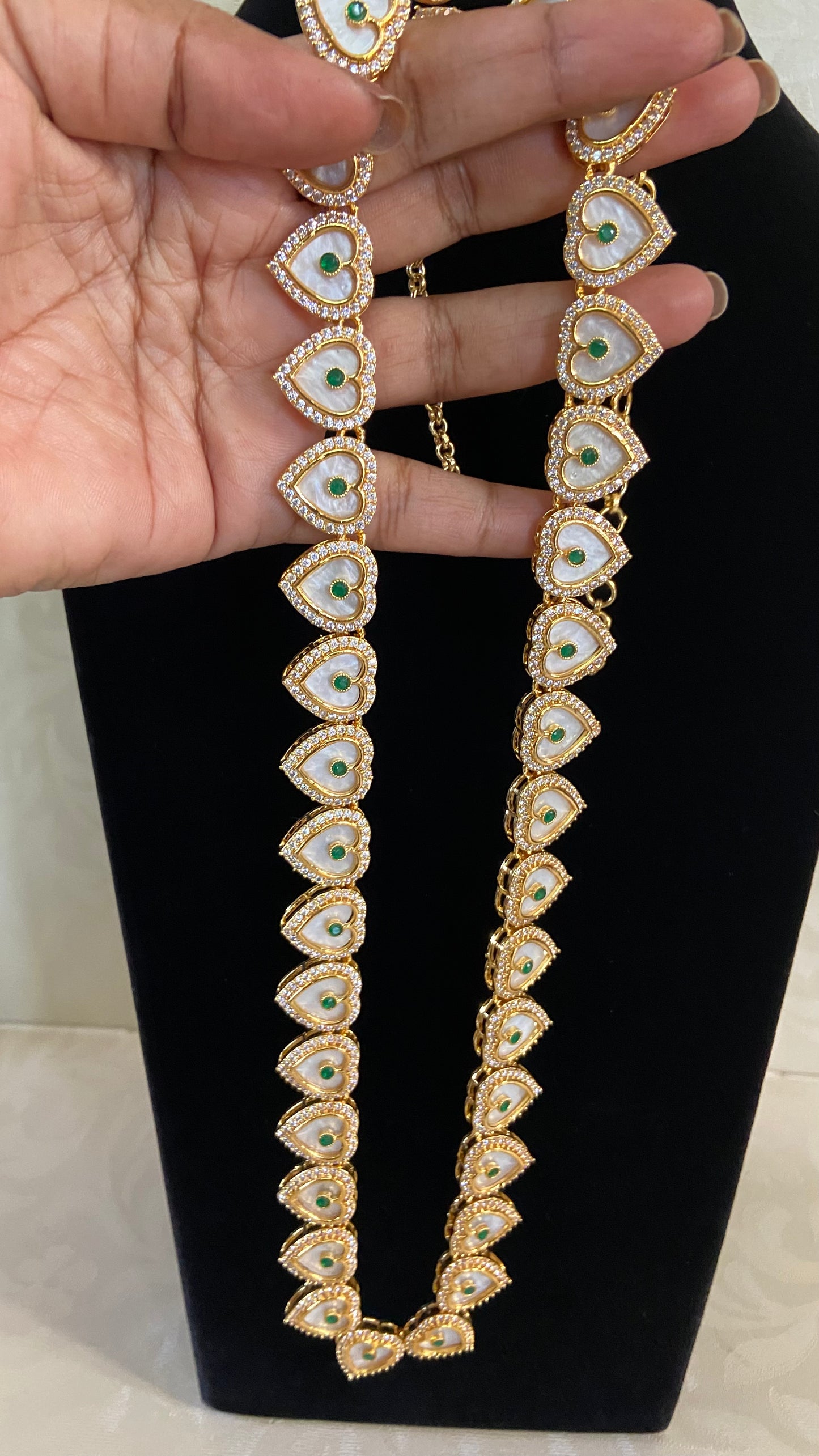 Mother Pearl Long Chain (OR) Hip Belt | 2 In One Chain | Indian  Jewellery