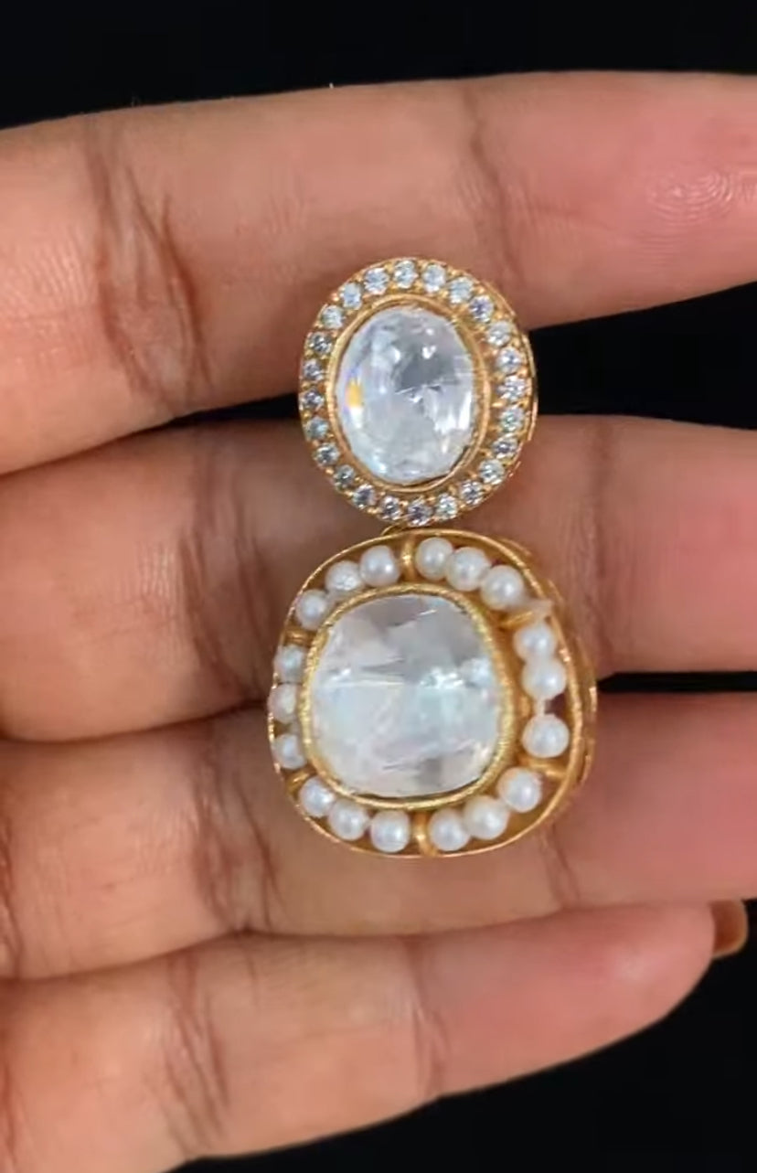 Premium Moissanite Necklace With Earrings | Indian Jewelry In USA