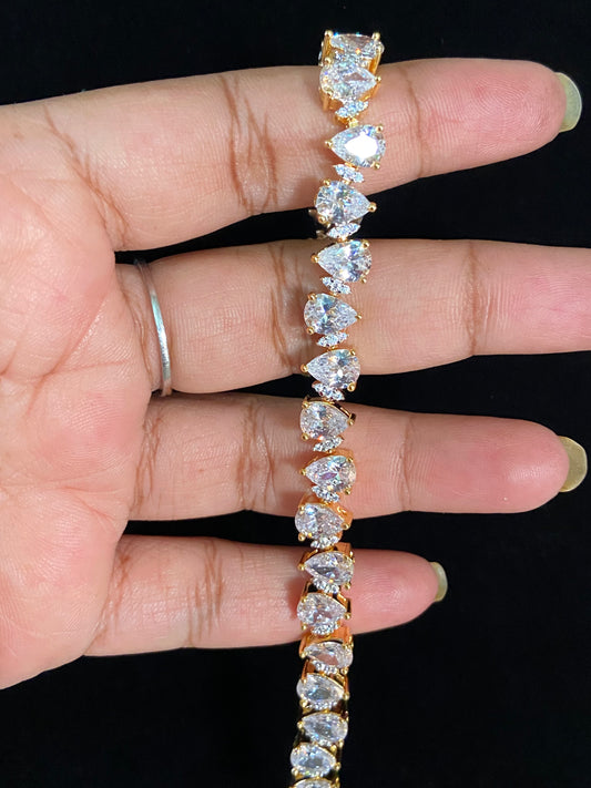 CZ  Bracelet | Two Tone Indian Bracelet