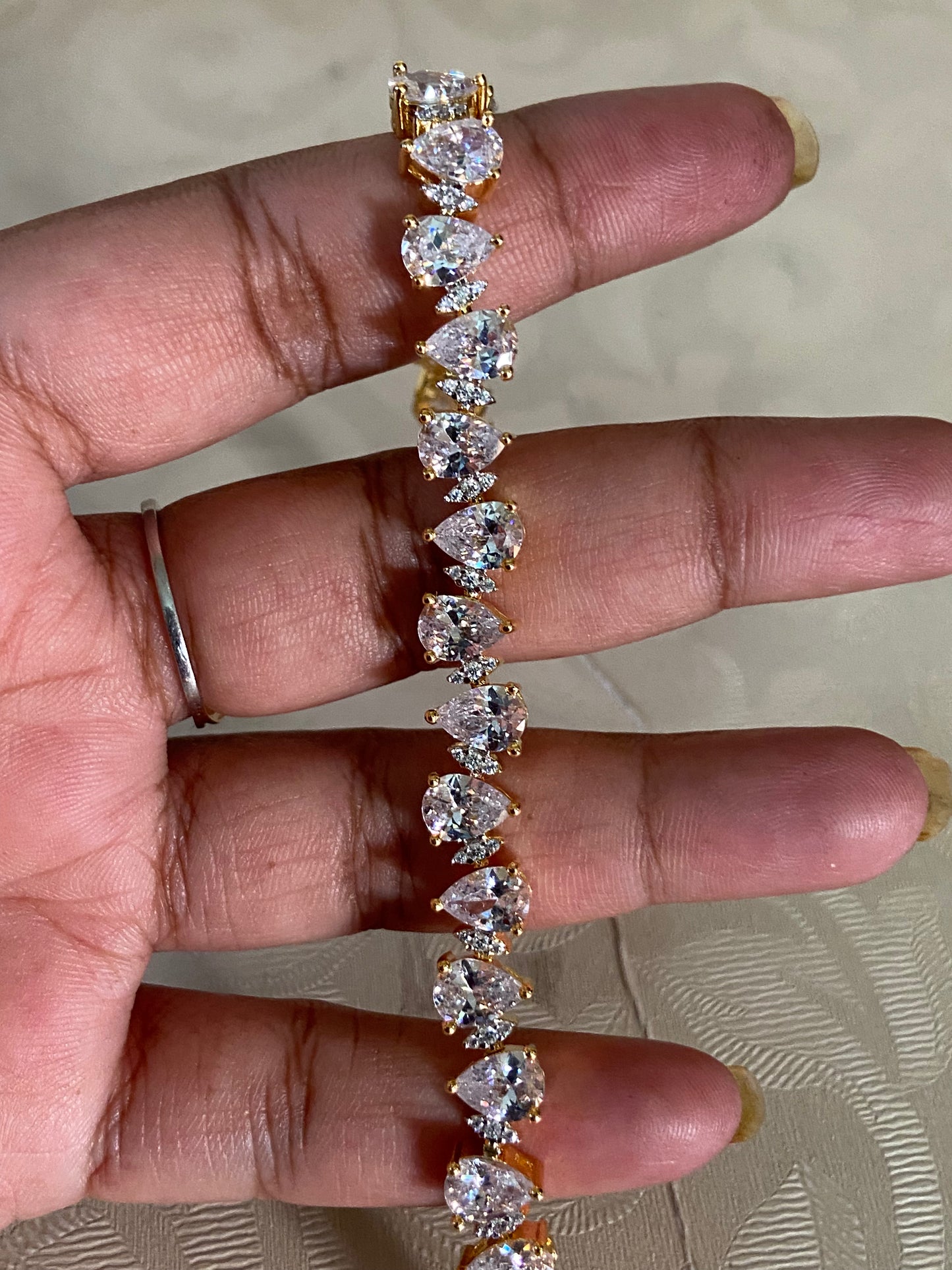 CZ  Bracelet | Two Tone Indian Bracelet