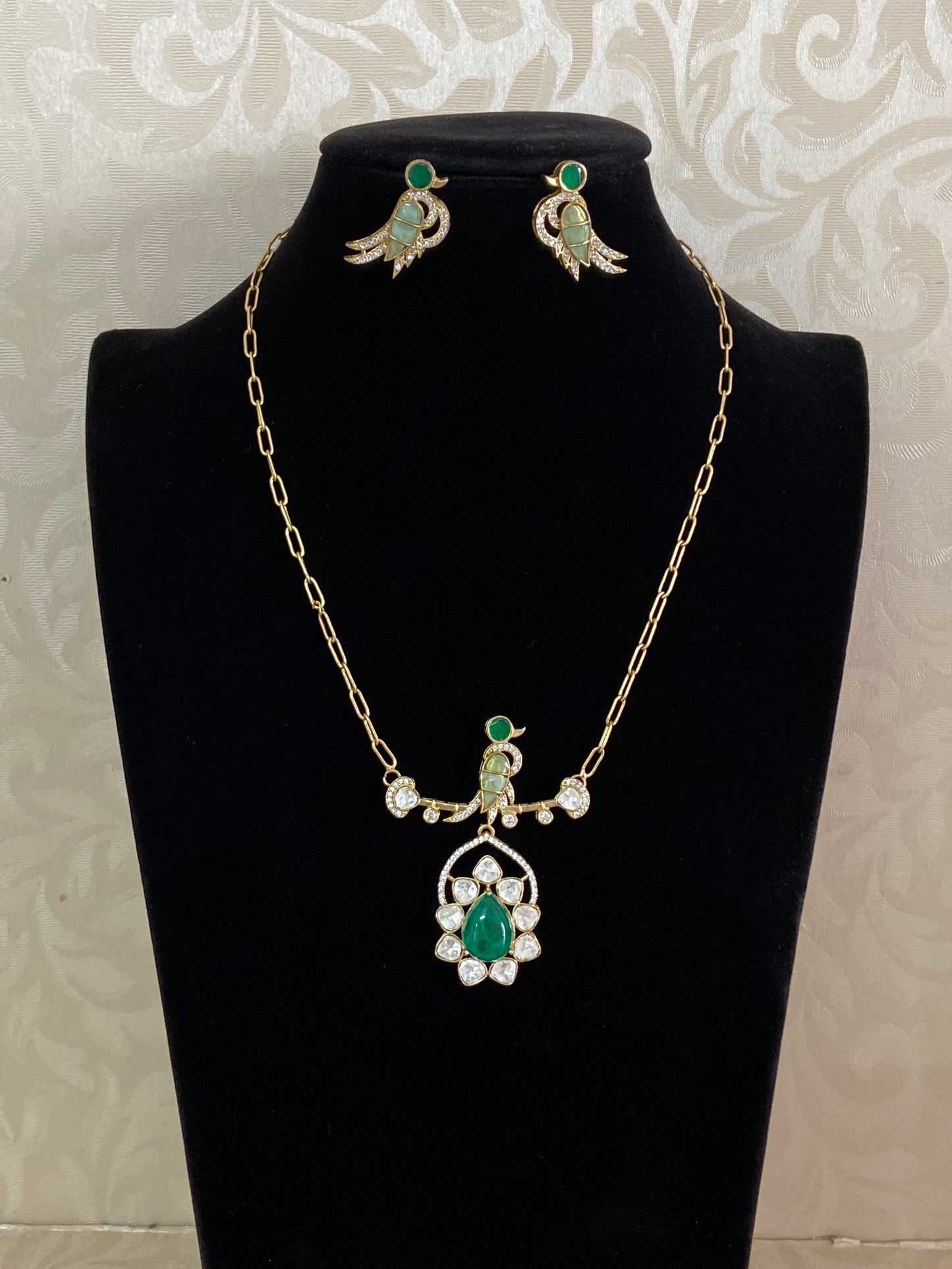 Polki Kundan Pendant Simple Necklace Set | Latest Indian Jewelry | Gift Idea