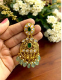 Moissanite Antique Earrings | Indian Traditional Jewelry