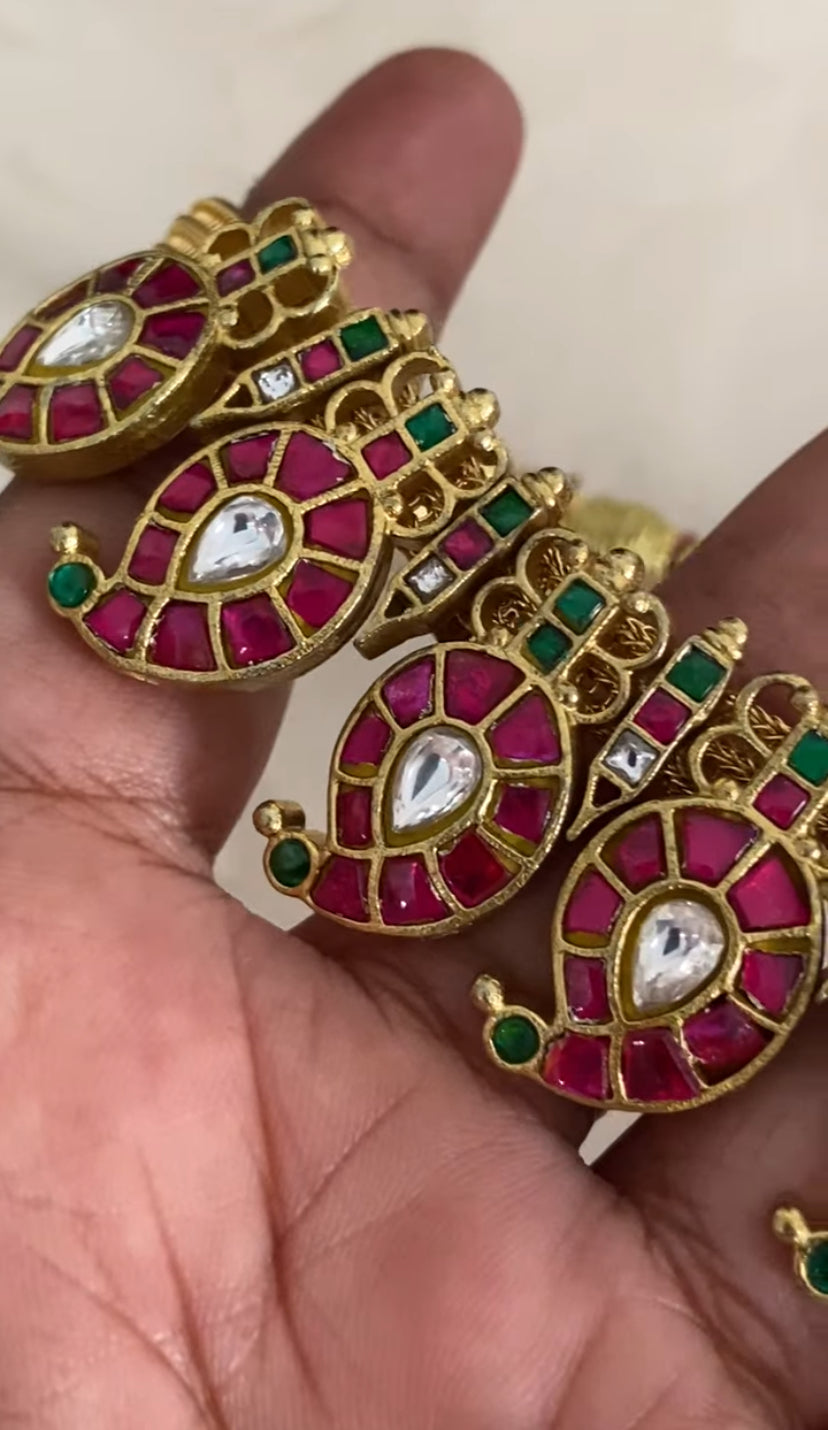 Jadau Kundan Mango Pendants Nanu Patti Choker | Traditional Indian Jewelry