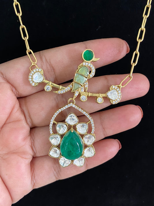 Polki Kundan Pendant Simple Necklace Set | Latest Indian Jewelry | Gift Idea