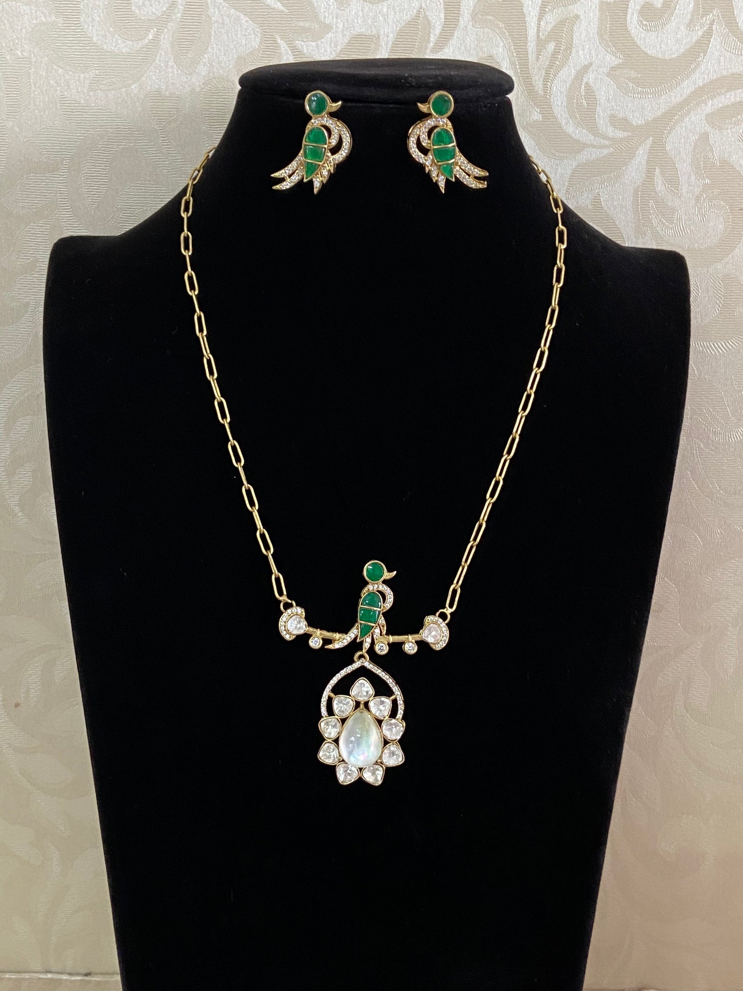 Polki Kundan Pendant Simple Necklace Set | Latest Indian Jewelry | Gift Idea