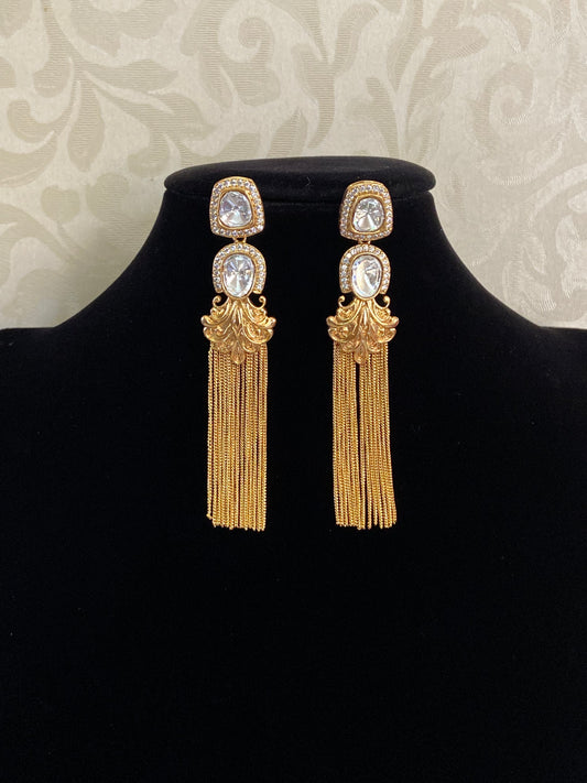 Classic Golden Polki Earrings | Phenomenal Earrings