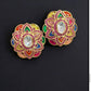 Navratan Ear Studs | Traditional Indian Jewelry