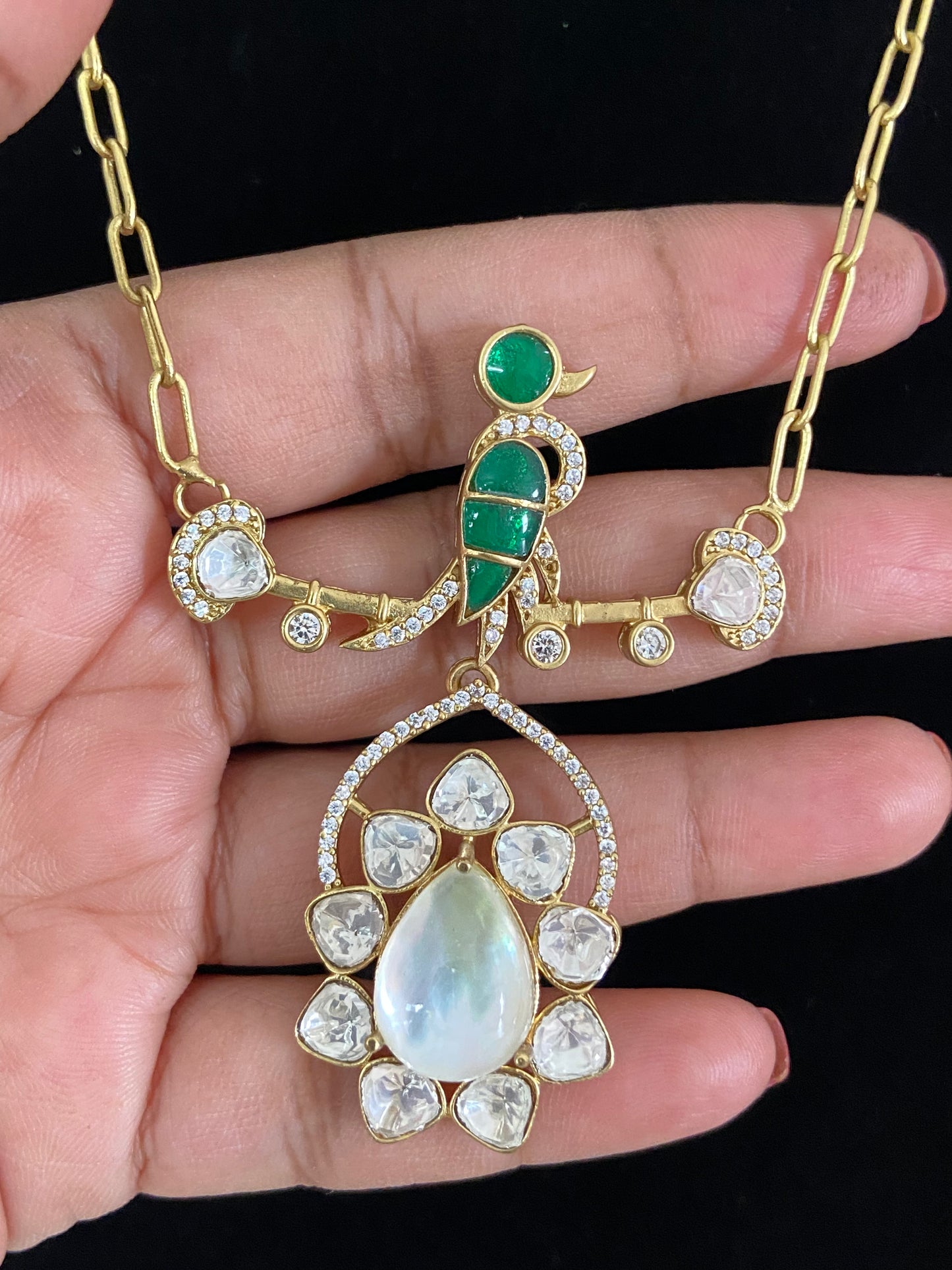Polki Kundan Pendant Simple Necklace Set | Latest Indian Jewelry | Gift Idea