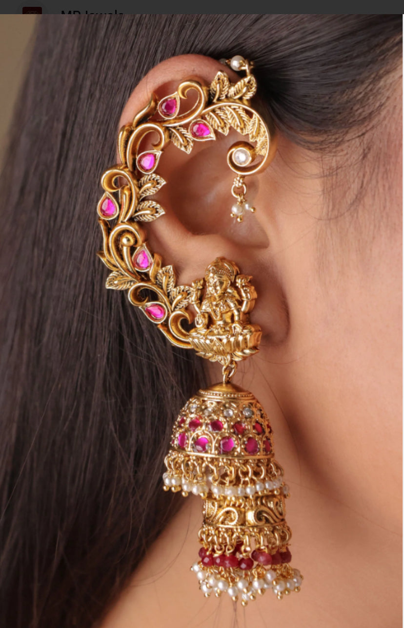 Antique Traditional Jumki Ear Cuff | Latest Jewelry